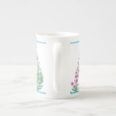 Alaskan vuurweed en vergeet-me-nots theebeker porselein kop (Achterkant)