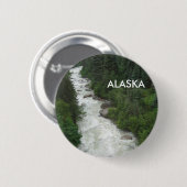Alaskan Waterfall Ronde Button 5,7 Cm (Voorkant /achterkant)