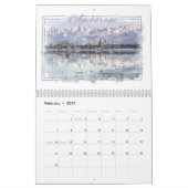 Alaskan-Waterverf 12 maanden kalender (Feb 2027)
