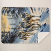 Alaskan Wild Wolf Pack Sherpa Deken (Voorkant (horizontaal))