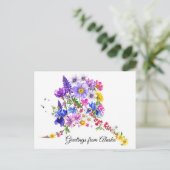 Alaskan Wildflowers Greeting Card Briefkaart (Staand voorkant)