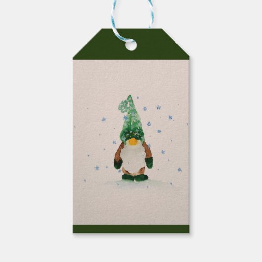 Alaskan Winter Gnome Gift Label Cadeaulabel (Voorkant)
