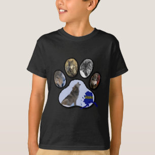 Alaskan Wolf Paw Print T-shirt