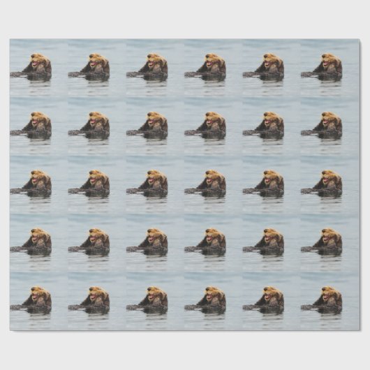 Alaskan Zee Otter Cadeaupapier (Vlak)