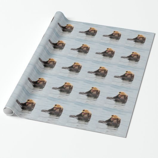 Alaskan Zee Otter Cadeaupapier (Uitgerold)