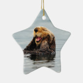 Alaskan Zee Otter Keramisch Ornament (Rechts)