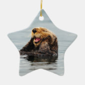 Alaskan Zee Otter Keramisch Ornament (Voorkant)