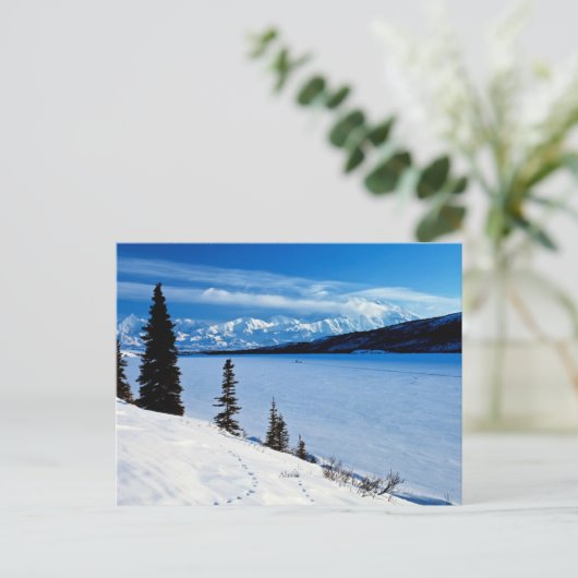 Alaskanlandschap, met opschrift, briefkaart (Staand voorkant)