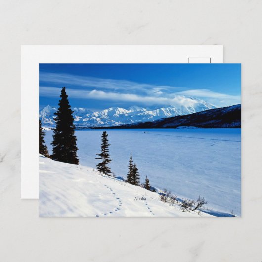 Alaskanlandschap, met opschrift, briefkaart (Voorkant / Achterkant)