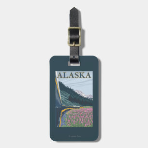 AlaskaRailroad en Fireweed Vintage Travel Bagagelabel