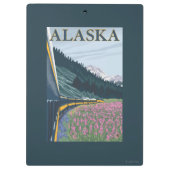 AlaskaRailroad en Fireweed Vintage Travel Klembord (Achterkant)