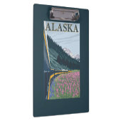AlaskaRailroad en Fireweed Vintage Travel Klembord (Rechts)