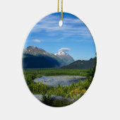 Alaska's Exit Glacier Valley Keramisch Ornament (Rechts)