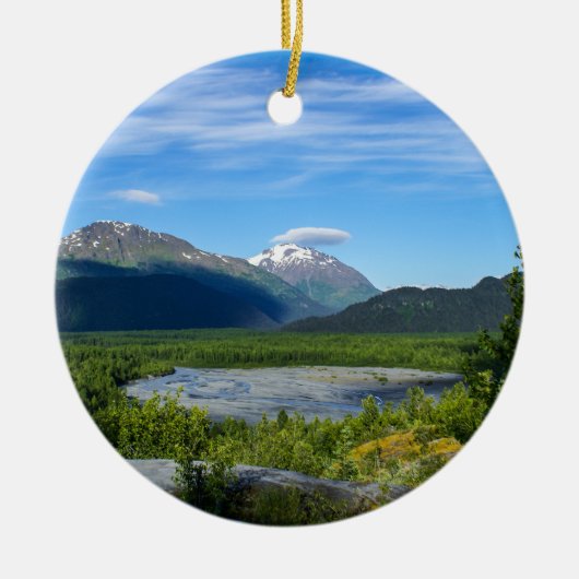 Alaska's Exit Glacier Valley Keramisch Ornament (Voorkant)