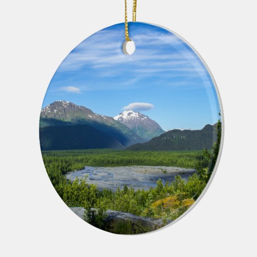 Alaska's Exit Glacier Valley Keramisch Ornament (Links)