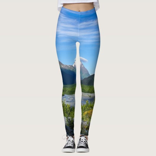 Alaska's Exit Glacier Valley Leggings (Voorkant)