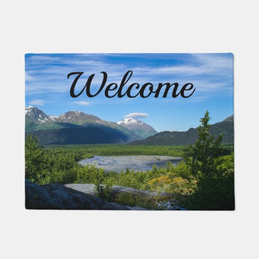 Alaska's Exit Glacier Valley Welcome Doormat Deurmat (Voorkant)