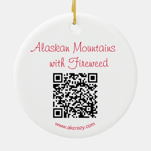 Alaska's Mountains en Firewed-ornament Keramisch Ornament (Achterkant)