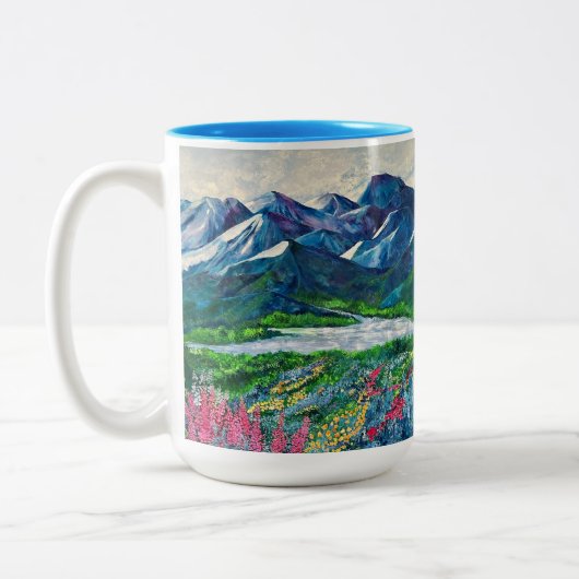Alaska's Mountains & Fireweed 15oz mok (Links)