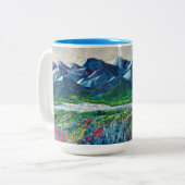 Alaska's Mountains & Fireweed 15oz mok (Voorkant links)