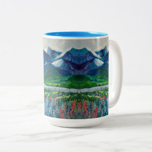 Alaska's Mountains & Fireweed 15oz mok