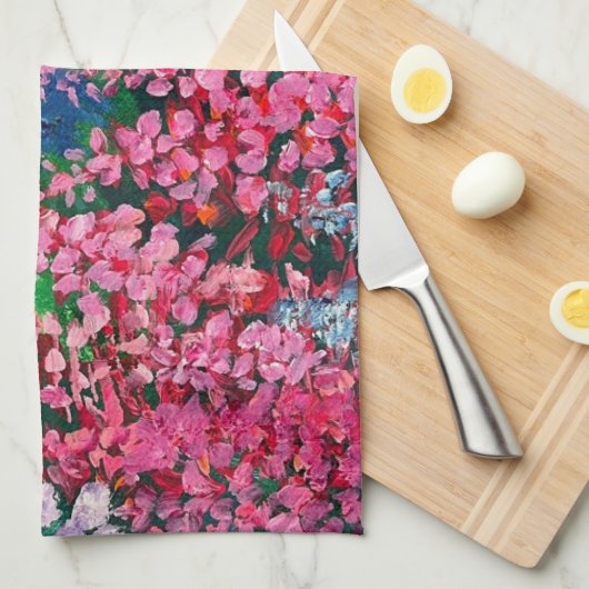 Alaska's Mountains & Fireweed Kitchen Towel Theedoek (Quarter Fold)