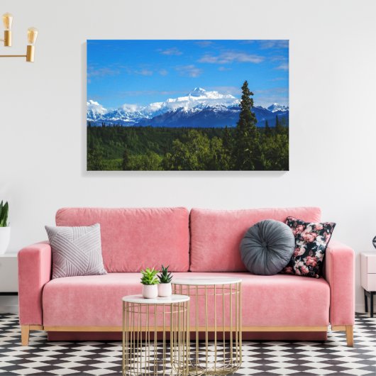 Alaska's Mt. McKinley Canvas Afdruk (Insitu (Woonkamer))
