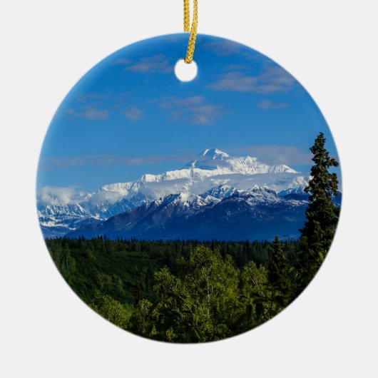 Alaska's Mt. McKinley Keramisch Ornament (Voorkant)