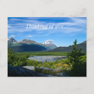 Alaska's ontsnappingsgletsjervallei denkt aan jou briefkaart