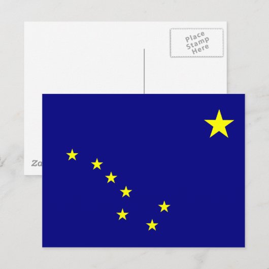 Alaska's vlag briefkaart (Voorkant / Achterkant)
