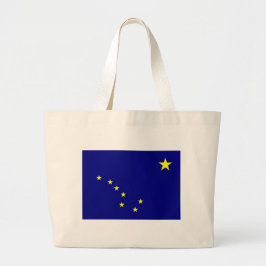 Alaska's vlag grote tote bag