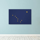 Alaska's vlag ingepakt canvas (Insitu (Houten vloer))