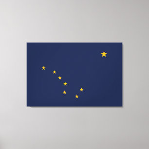 Alaska's vlag ingepakt canvas afdruk