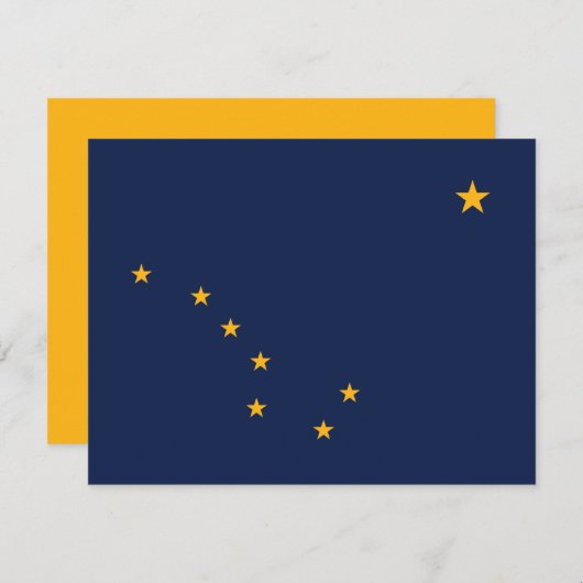 Alaska's vlag kaart (Voorkant / Achterkant)