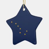 Alaska's vlag keramisch ornament (Links)
