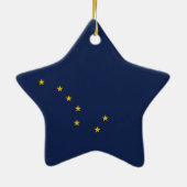 Alaska's vlag keramisch ornament (Achterkant)