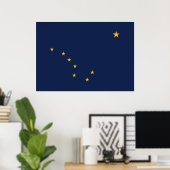 Alaska's vlag poster (Thuiskantoor)