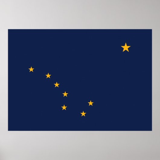 Alaska's vlag poster (Voorkant)
