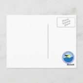 Alaskisch bergzicht met boot briefkaart (Achterkant)