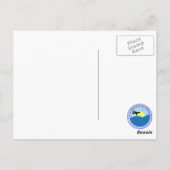 Alaskische bergketen en stad eronder briefkaart (Achterkant)