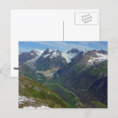 Alaskische door gletsjers uitgesleten vallei briefkaart (Voorkant / Achterkant)