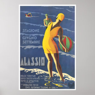 Alassio Reis Kunst Italië Sport Poster Thuis