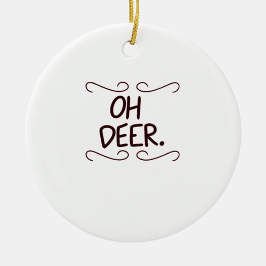 Alastor Oh Deer Creatief Kunstontwerp Keramisch Ornament (Voorkant)