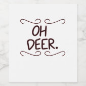 Alastor Oh Deer Creatief Kunstontwerp Wijn Etiket (Enkel label)