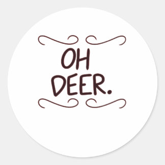 Alastor Oh Deer Creatieve Kunst Ontwerp Ronde Sticker