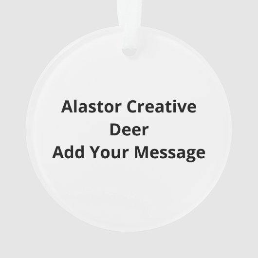 Alastor Oh Deer Creative Art DesigAcrylic Ornament (achterkant)