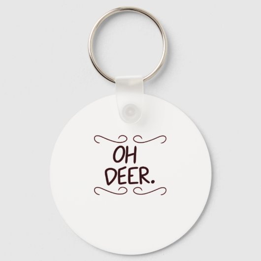 Alastor Oh Deer Creative Art Design Keychain (Voorkant)