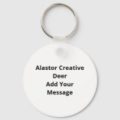 Alastor Oh Deer Creative Art Design Keychain (Achterkant)