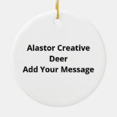 Alastor Oh Deer Creative Art Design Ornament (Achterkant)