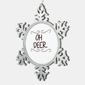 Alastor Oh Deer Creative Art Design Tin Sneeuwvlok Ornament (Rechts)